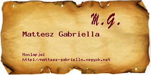 Mattesz Gabriella névjegykártya