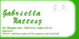 gabriella mattesz business card